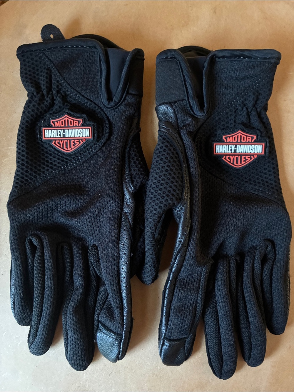 Women’s Odessa Harley Davidson Mesh Gloves with Goatskin Leather trim